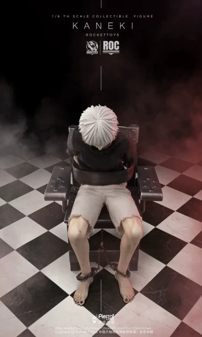 Pre-order the Rocket Toys Tokyo Ghoul Kaneki Awakened Ver. 1/6 Scale Action Figure (ROC-024) at HobbyGalaxy.com. Features Rize's Kagune and torture chair!