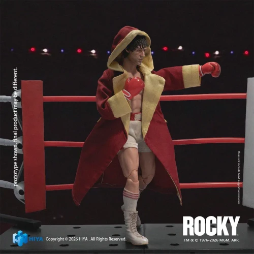 Pre-order the HIYA Toys Exquisite Super Series Rocky I 1/12 scale action figure at HobbyGalaxy.com! Secure the Italian Stallion today.