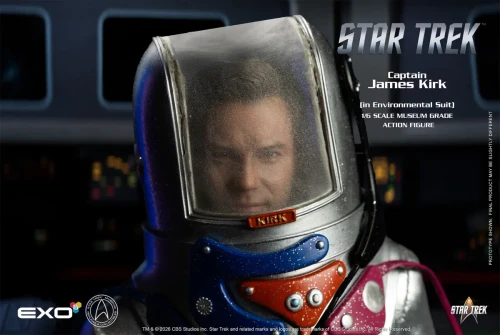 Pre-order the museum-quality EXO-6 Star Trek: TOS Captain James T. Kirk Environmental Spacesuit 1/6 scale action figure today at HobbyGalaxy.com!