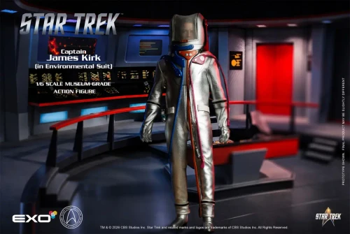 Pre-order the museum-quality EXO-6 Star Trek: TOS Captain James T. Kirk Environmental Spacesuit 1/6 scale action figure today at HobbyGalaxy.com!