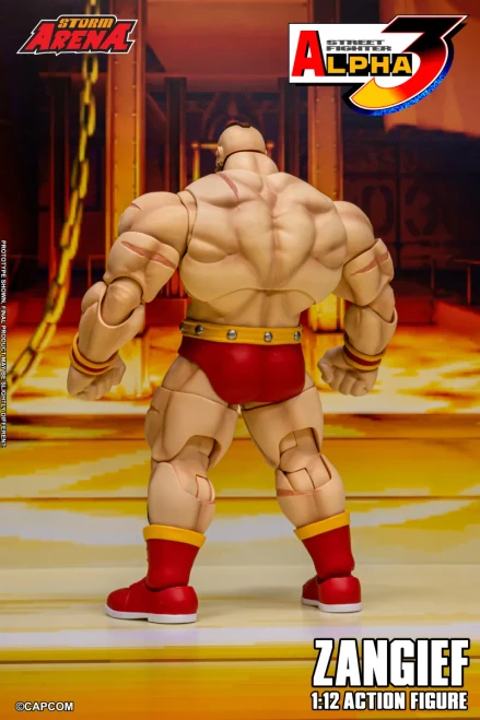 Pre-order the massive Storm Arena Street Fighter Alpha 3 Zangief 1/12 scale action figure by Storm Collectibles today at HobbyGalaxy.com!