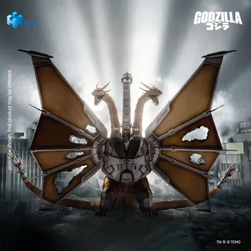 Pre-order the massive HIYA Toys EXQUISITE BASIC Godzilla vs. King Ghidorah (1991) Mecha King Ghidorah action figure! Secure yours at HobbyGalaxy.com.