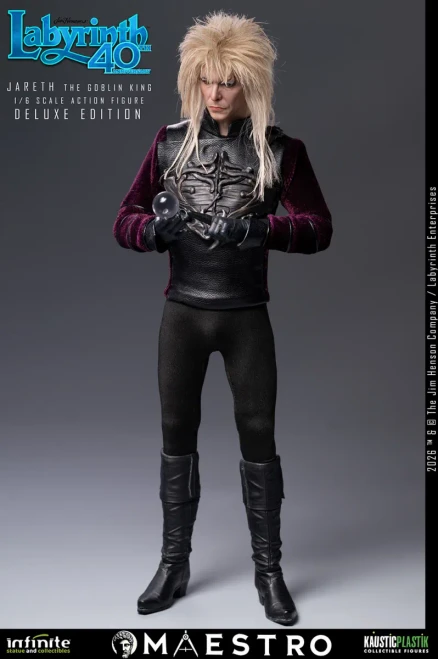 Pre-order the Infinite Statue x Kaustic Plastik Labyrinth Jareth the Goblin King Deluxe Edition 1/6 figure with Goblin Warrior & Gate at HobbyGalaxy.com!