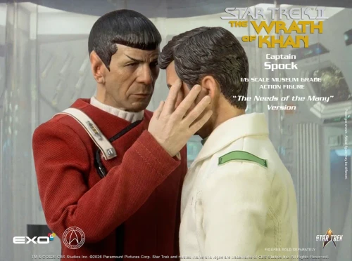 Pre-order the EXO-6 Star Trek II: The Wrath of Khan Captain Spock (Needs Of The Many Version) 1/6 scale figure today at HobbyGalaxy.com!
