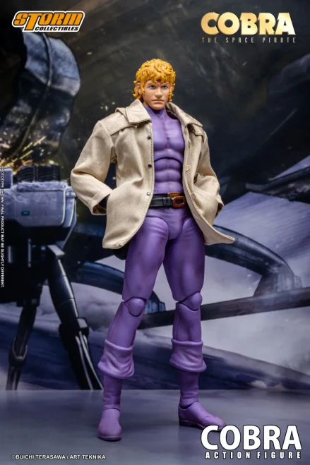 Pre-order the Space Pirate Cobra (Special Edition) 1/12 figure by Storm Collectibles at HobbyGalaxy.com. Includes purple suit, laser gun & accessories.