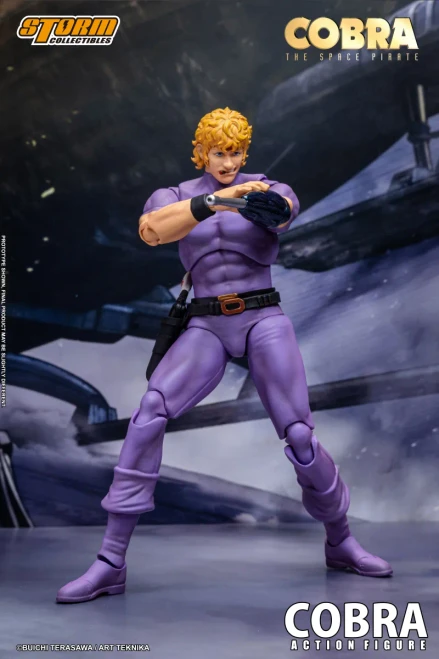 Pre-order the Space Pirate Cobra (Special Edition) 1/12 figure by Storm Collectibles at HobbyGalaxy.com. Includes purple suit, laser gun & accessories.