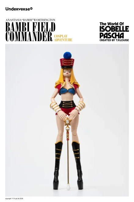 Pre-order the Underverse Field Commander Bambi 1/6 figure from The World of Isobelle Pascha at HobbyGalaxy.com. Features snare drum, hat & accessories.