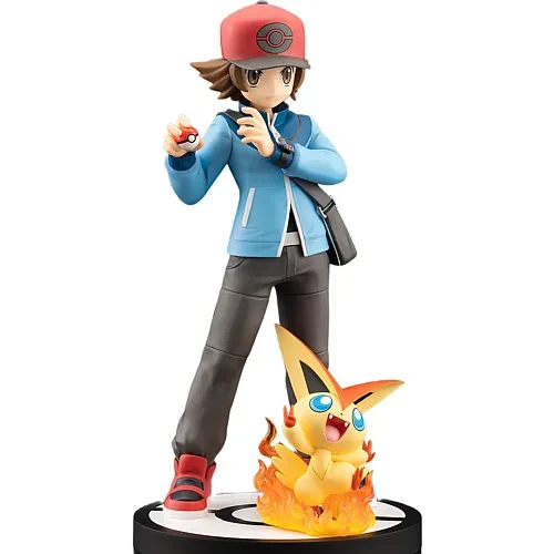 Pre-order the Kotobukiya ARTFX J Pokemon Hilbert with Victini 1/8 Scale Figure at HobbyGalaxy.com. Features Hitoshi Ariga art & display base.