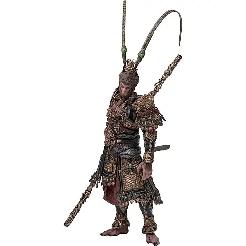 Pre-order the INART Black Myth: Wukong Great Sage Golden Armor Set 1/12 Scale Figure at HobbyGalaxy.com. Features staff, base & fabric cape.