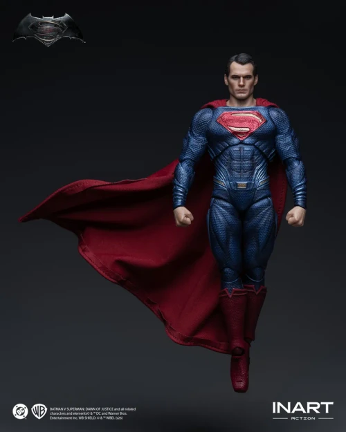 Pre-order the INART Batman v Superman: Dawn of Justice Superman 1/12 Scale Figure at HobbyGalaxy.com. Features tailored fabric suit, cape & base.