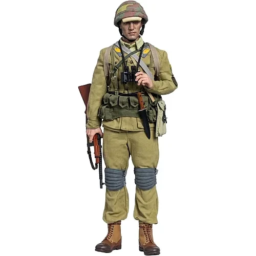 Pre-order the UJINDOU 1/6 Italian Folgore Parachute Division 1942 Figure (UD9073) at HobbyGalaxy.com. Features Beretta M38 SMG & gear.