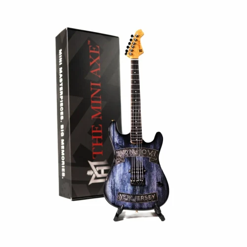 Pre-order The Mini Axe Bon Jovi Collectible 1/4 Scale Miniature Guitar Set of 6 at HobbyGalaxy.com. Officially licensed handcrafted wood replicas.