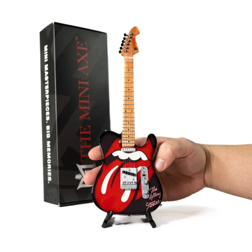 Pre-order The Mini Axe The Rolling Stones Icons 1/4 Scale Miniature Guitar Set of 4 at HobbyGalaxy.com. Handcrafted solid wood album art replicas.
