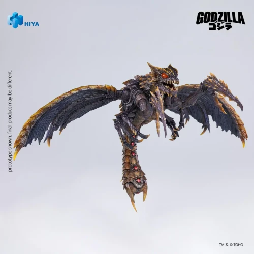 Pre-order the HIYA Toys EXQUISITE BASIC Godzilla vs. Megaguirus (2000) Megaguirus figure at HobbyGalaxy.com. Features flight stand & articulated wings.