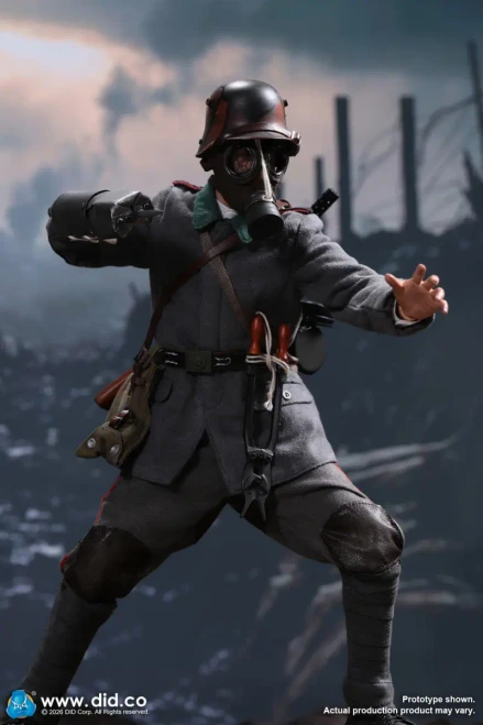 Pre-order the DID WWI German Army Stormtrooper Infantry Bodo 1/6 Figure (D11016) at HobbyGalaxy.com. Highly detailed figure with MP18 submachine gun.