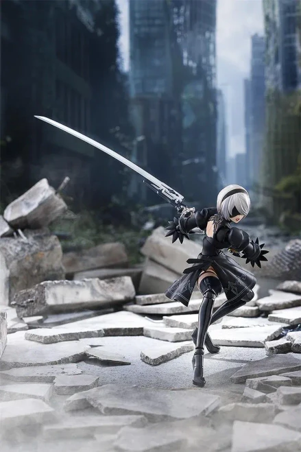 Buy the Max Factory NieR:Automata Ver1.1a figma 2B (YoRHa No.2 Type B) action figure rerun at HobbyGalaxy.com. Poseable 160mm figure with weapons, Pod 042, and accessories.