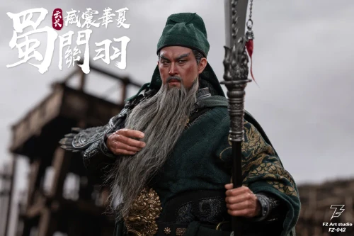 Shop the FZ Art Studio Guan Yu Mid-Era 1/6 Scale Figure FZ042 Standard Edition at Hobby Galaxy. Features moveable eyes, rooted beard, armor, and weapons.