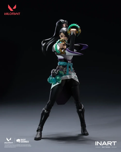 Pre-order the INART Valorant Sage 1/12 scale action figure at HobbyGalaxy.com! Features detailed sculpting, weapon accessories, and ability orb effect parts.
