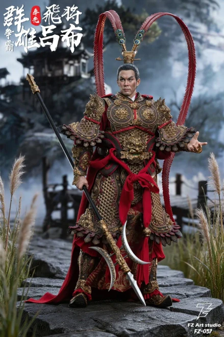 Pre-order the FZ Art Studio Warlords Line "Flying General" Lu Bu (Fengxian) 1/6 Scale Figure FZ037 Standard Edition at HobbyGalaxy.com. Features magnetic movable eyes, realistic head sculpt, full armor set, and signature Fangtian Ji weapon.