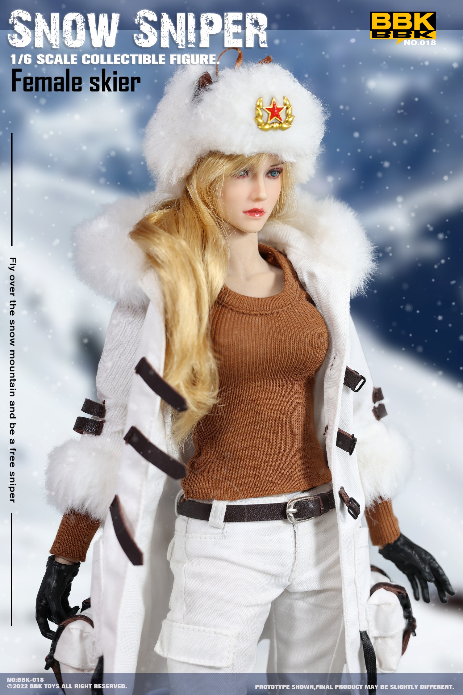 BBK Female Skier Snow Sniper 1/6 Scale Action Figure BBK018