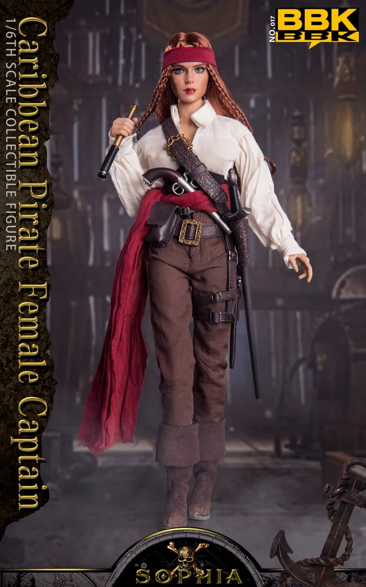 BBK Caribbean Pirate Female Captain - Sophia 1/6 Scale Action Figure BBK017