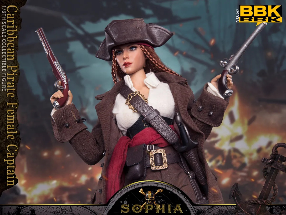 BBK Caribbean Pirate Female Captain - Sophia 1/6 Scale Action Figure BBK017