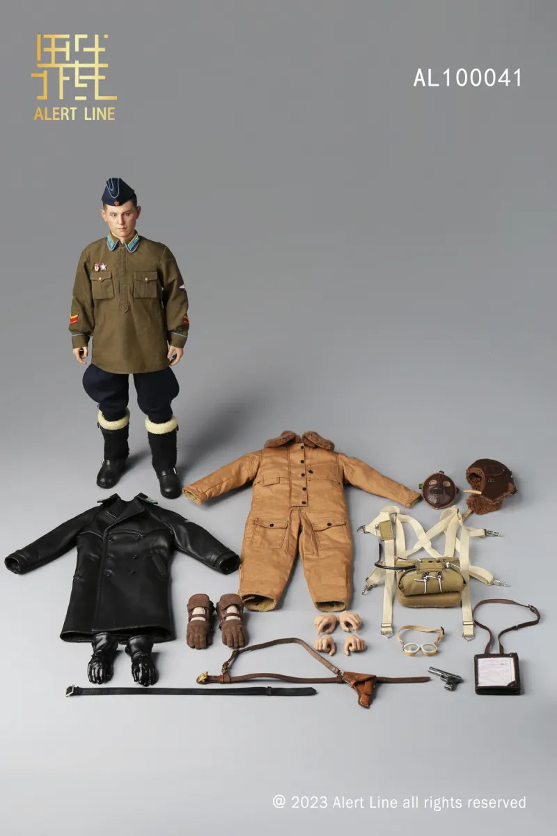 その他 Alert Line WWII Soviet Air Force Ace Alert Line Soviet Air Force Ace Pilot 1/6 Scale Action