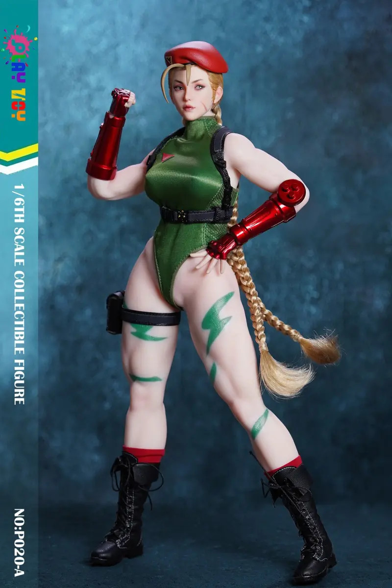 Play Toy Fighting Female Warrior - Green 1/6 Scale Action Figure P020-A