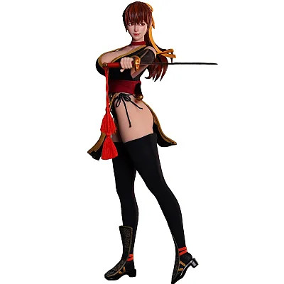 Super Duck Sexy Ninja Kasumi Black Outfit SET094-C