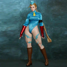 Play Toy Fighting Female Warrior - Blue P020-B 