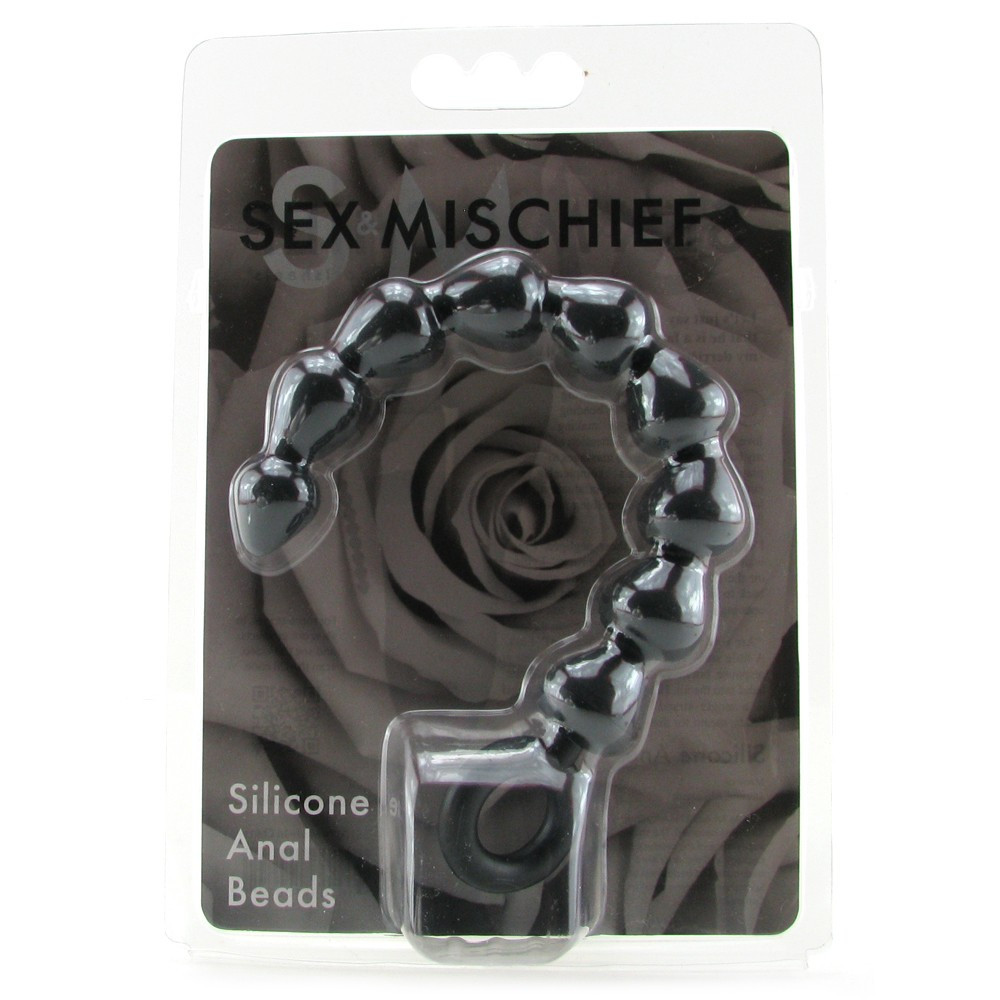 Sex And Mischief Black Silicone Anal Beads Bondage Toys