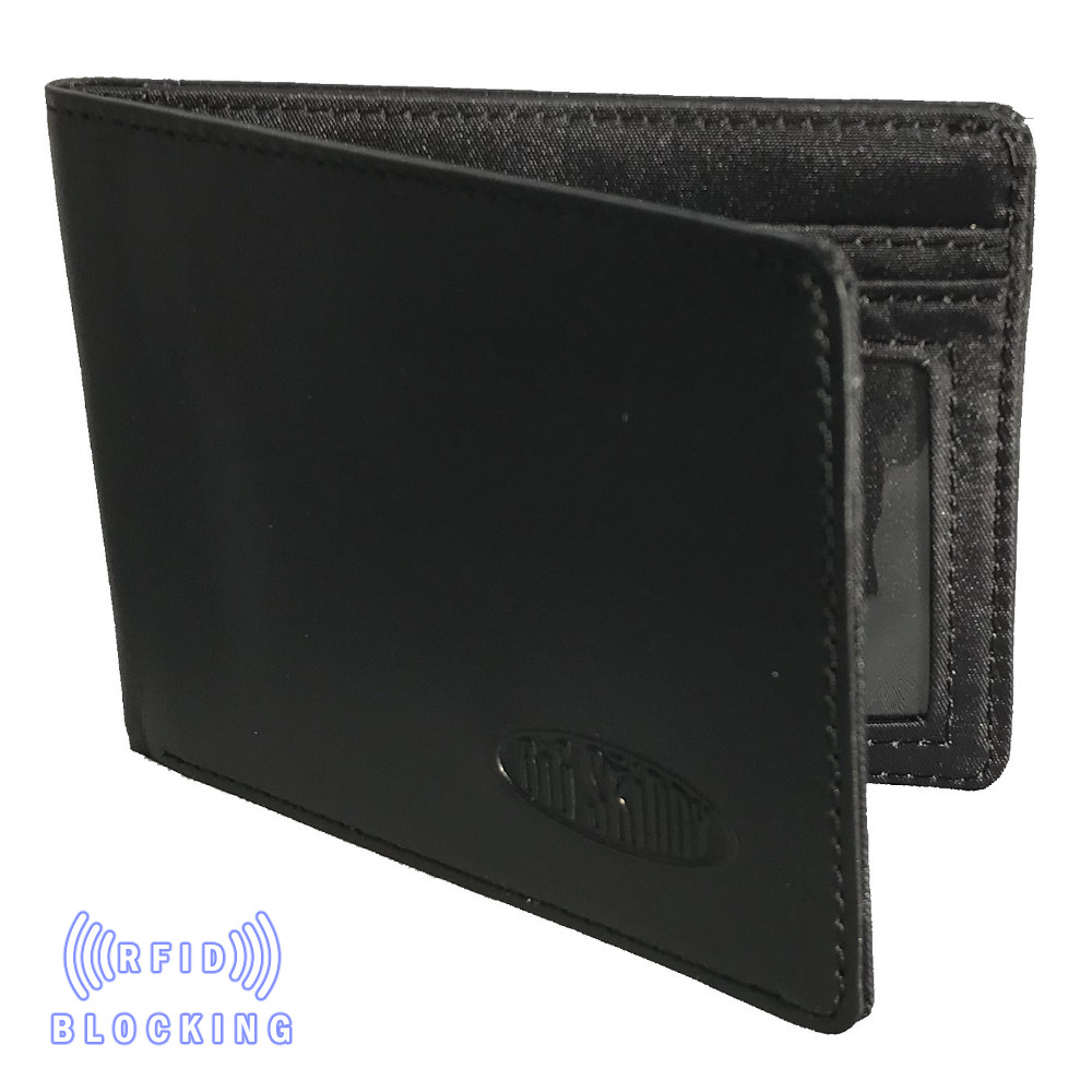 Big Skinny Men's RFID Blocking Leather Bi-Fold Wallet - Ultra Thin, Holds 30+ Cards, Black - View #10