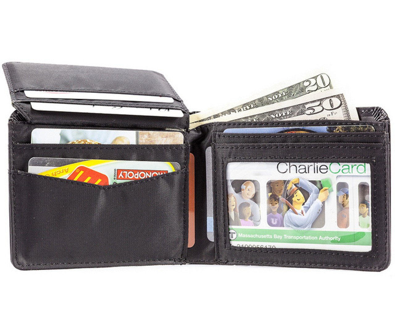 Slim Secret Sliding Wallet - Black