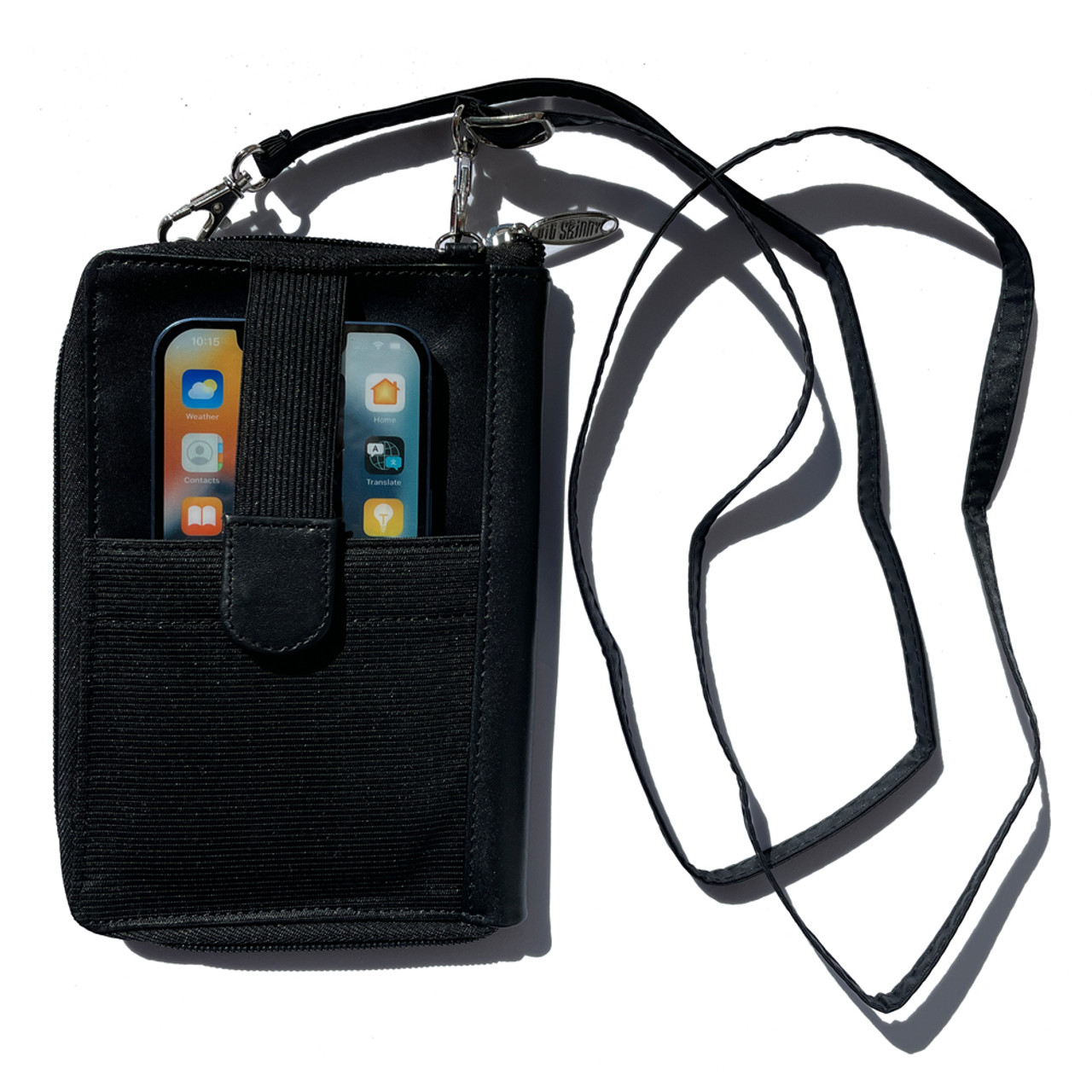 LEATHER RFID BLOCKING CAMBRIDGE CROSSBODY PHONE WALLET