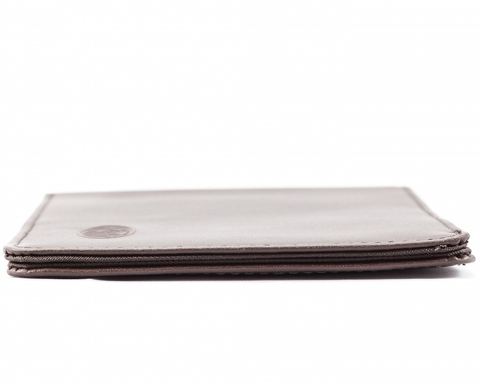 Leather Hybrid Super Skinny Bi-Fold Wallet