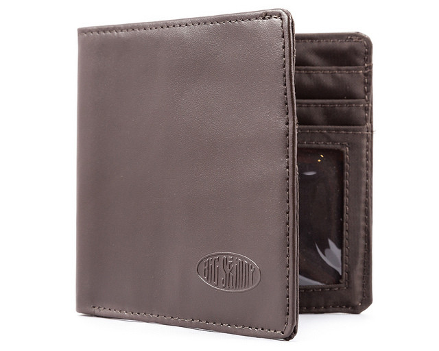 Leather Hybrid Wallet with Zipper Pocket