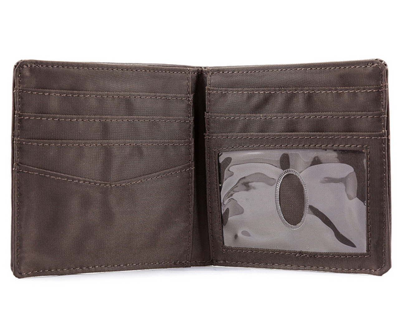 Leather Hybrid Wallet with Zipper Pocket