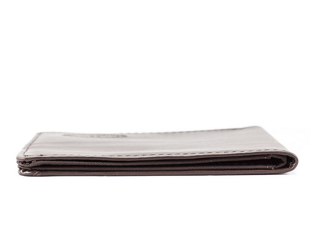 Leather Hybrid Wallet with Zipper Pocket