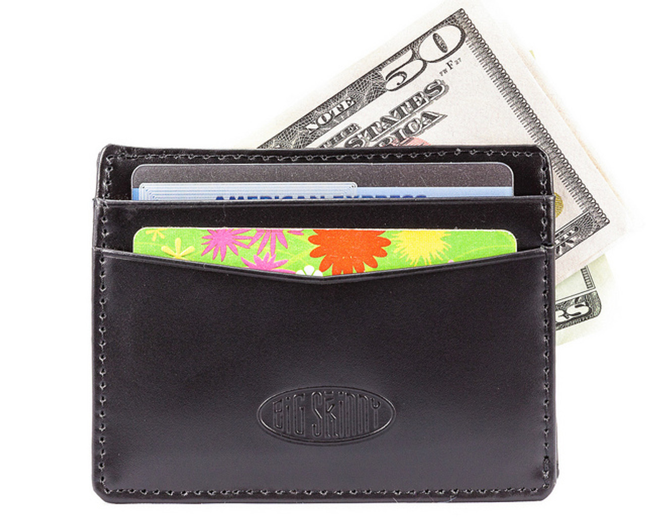 Women's Slim Leather Card Case Holder