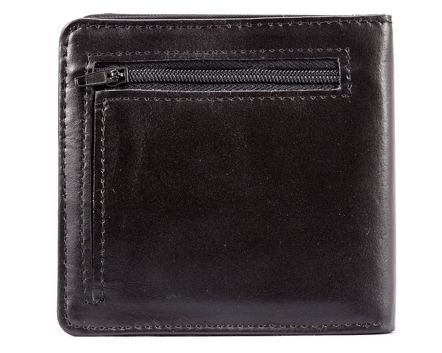 RFID Blocking Leather World Bifold with Zipper