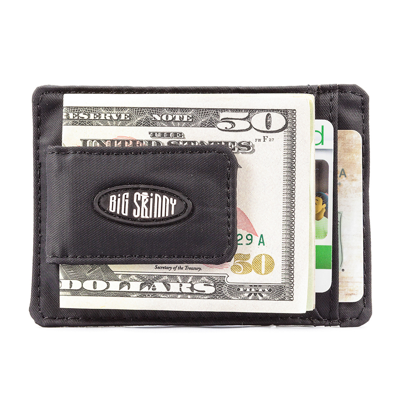 Wallet Leather Metal Money Clip Wallet Black