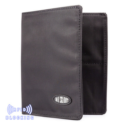 Big Skinny Zipfold Bi-Fold Wallet - Ultra Thin Nylon Wallet With Zipper, Holds 20+ Cards (Charcoal)