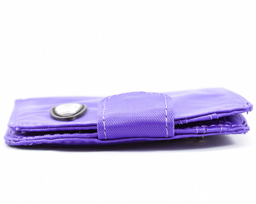 Big Skinny Taxicat Bi-Fold Wallet For Women - Thin Nylon Microfiber Wallet With Magnetic Snap