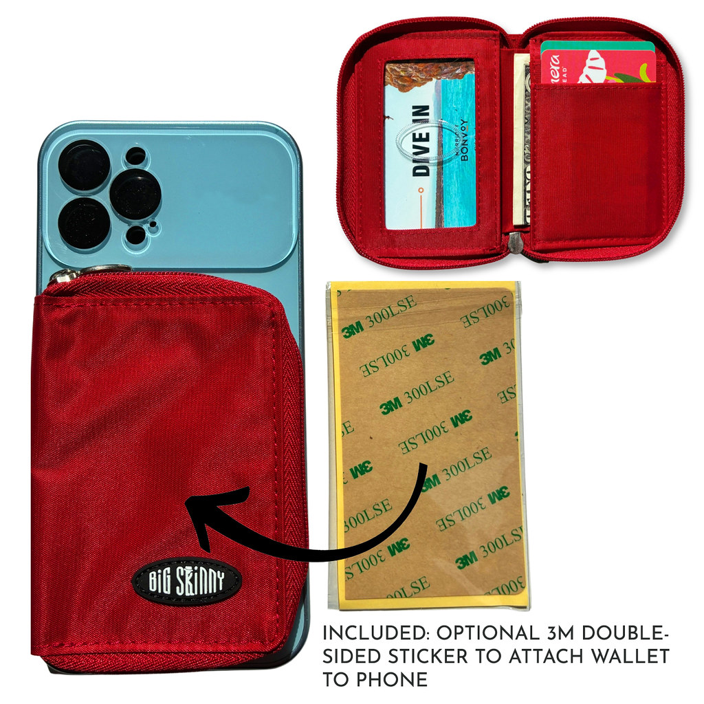 Mini Zip Nylon Phone Card Case