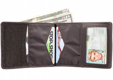 Leather Hybrid Super Skinny Bi-Fold Wallet