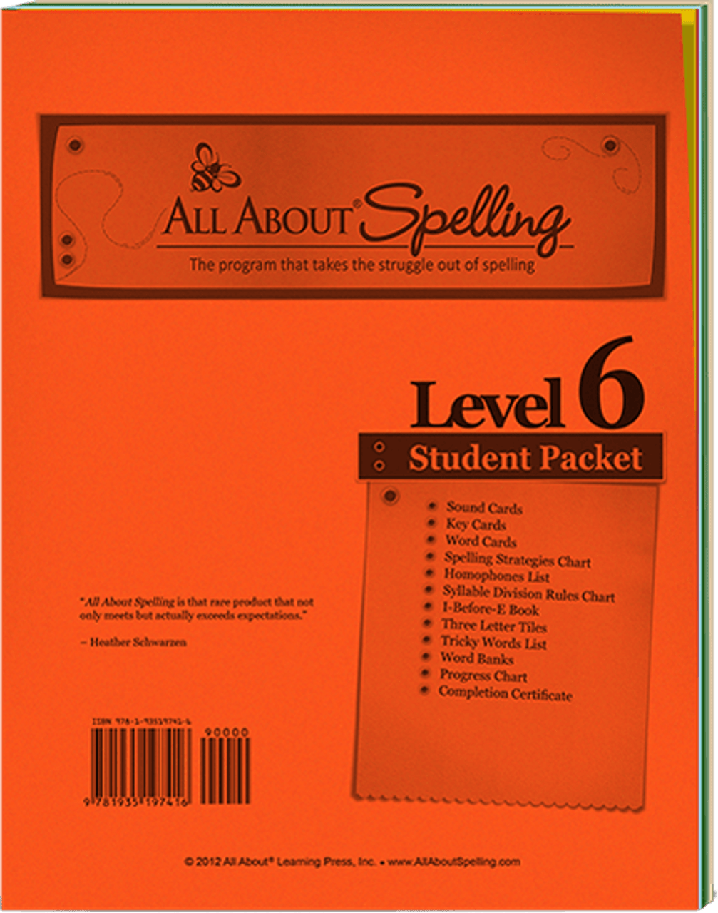 All About Spelling Level 6 Materials - All About Learning Press, Inc.
