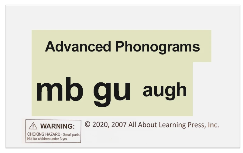 Phonogram Tile System AAS Level 6 Advanced Phonogram Tiles - All About Learning Press, Inc.