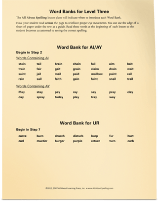 All About Spelling Level 3 Student Packet - All About Learning Press, Inc.