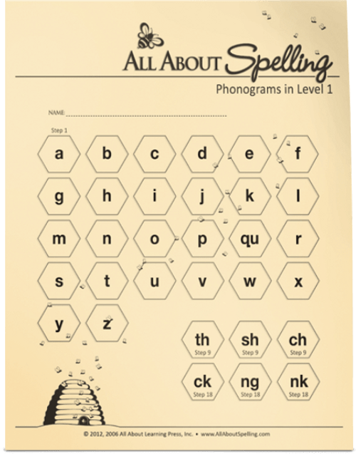 AAS Level 1 Phonogram Chart