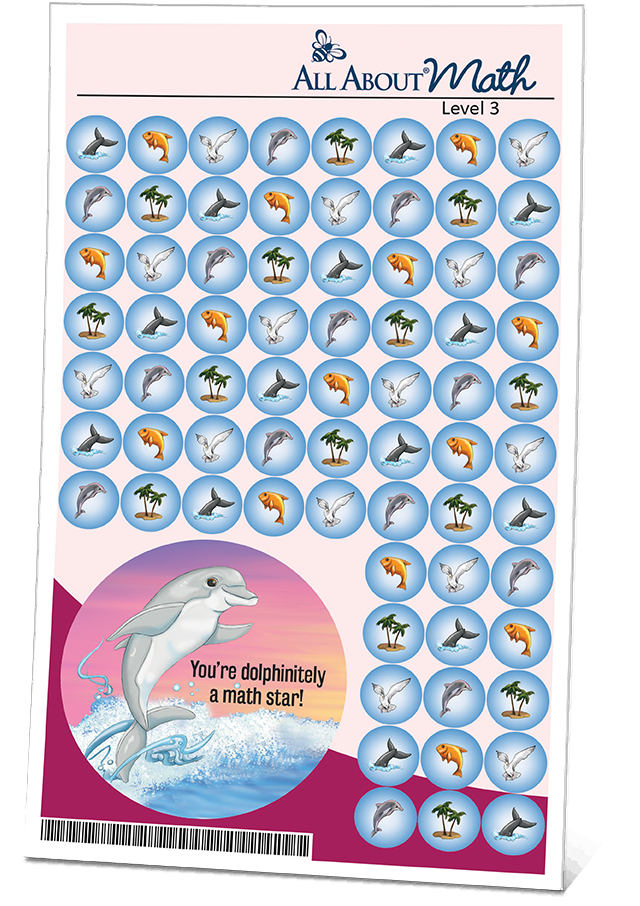 You're dolphinitely a math star! Stickers